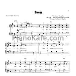 Ноты All 4 One - I Swear