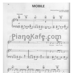 Ноты Avril Lavigne - Mobile - предпросмотр