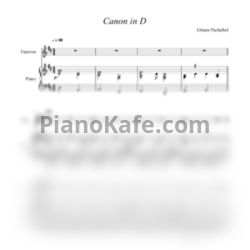Ноты Иоганн Пахельбель - Канон ре мажор (скрипка, фортепиано) - предпросмотр