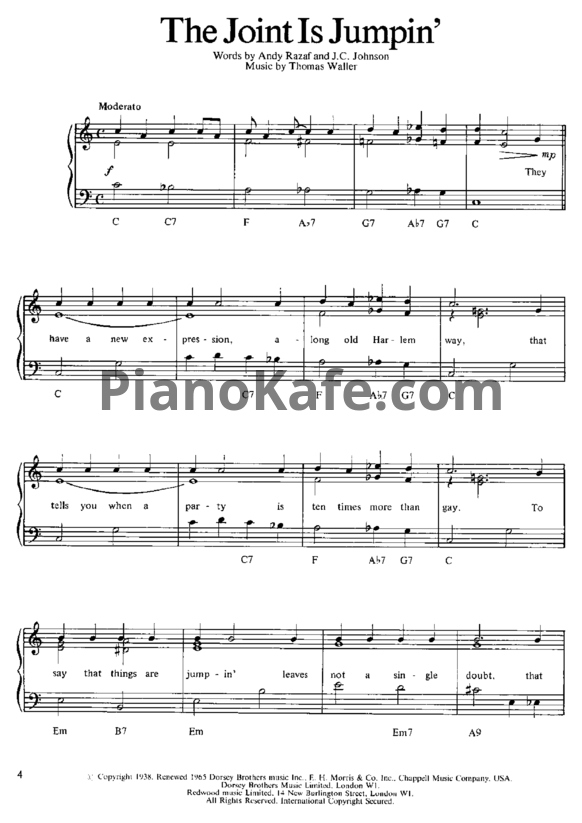 Ноты It's easy to play more jazz (Книга нот) - PianoKafe.com