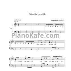 Ноты Sarah McLachlan - When she loved me - предпросмотр