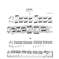 Ноты Карл Черни - Этюд №9-10 (Г. Гермер) - предпросмотр