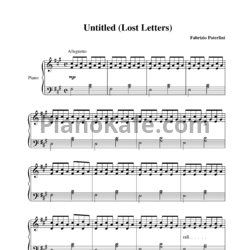 Ноты Fabrizio Paterlini - Untitled (Lost letters) - предпросмотр