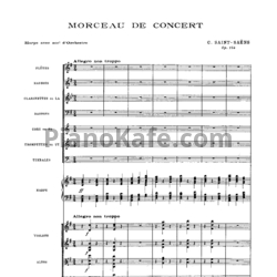 Ноты Камиль Сен-Санс - Концертная пьеса для арфы с оркестром (Op. 154) - предпросмотр