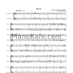 Ноты Л. В. Бетховен - Fifteen Fugues for Brass No.8 - предпросмотр