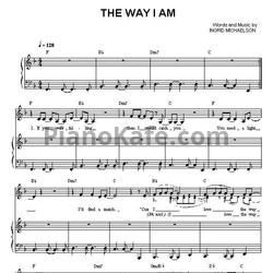 Ноты Ingrid Michaelson - The way I am - предпросмотр