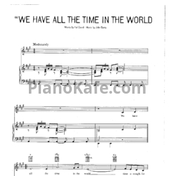 Ноты Louis Armstrong - We Have All the time in the world - предпросмотр