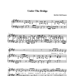 Ноты Red Hot Chilli Peppers - Under the bridge - предпросмотр