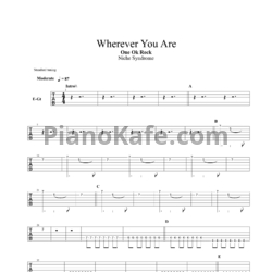 Ноты One OK Rock - Wherever you are - предпросмотр