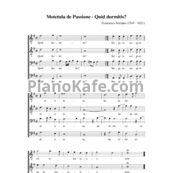 Ноты Ф. Сориано - Мотет "Quid dormitis?" - предпросмотр