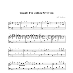 Ноты Carly Rae Jepsen - Tonight I'm getting over you - предпросмотр