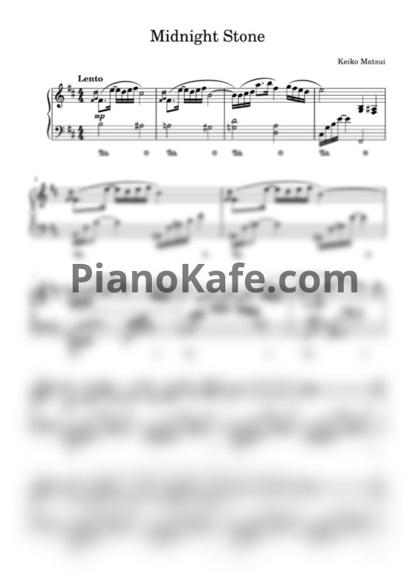 Ноты Keiko Matsui - Midnight stone (Piano cover) - PianoKafe.com