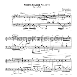 Ноты Сергей Рахманинов - Midsummer nights (Op. 14, № 5)