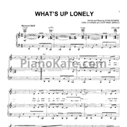 Ноты Kelly Clarkson - What's up lonely - предпросмотр