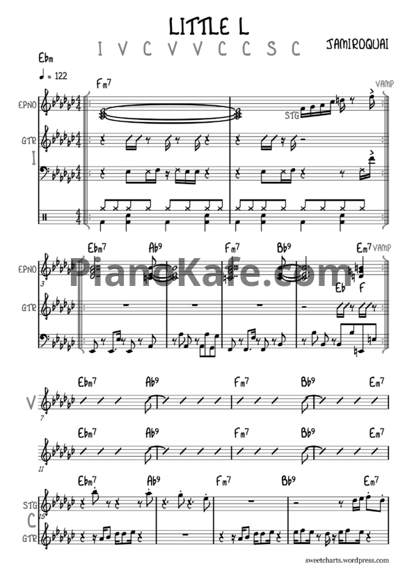 Ноты Jamiroquai - Little L - PianoKafe.com
