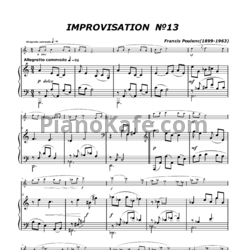 Ноты Francis Poulenc - Improvisation - предпросмотр