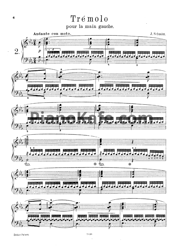 Ноты Jon Schmidt - Tremolo - PianoKafe.com