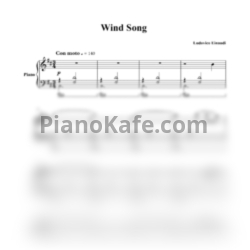 Ноты Ludovico Einaudi - Wind song - предпросмотр