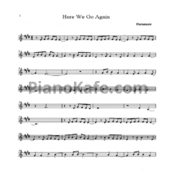 Ноты Paramore - Here we go again - предпросмотр