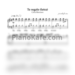 Ноты Carla Morrison - Te regalo (letra)