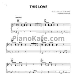 Ноты Maroon 5 - This love - предпросмотр