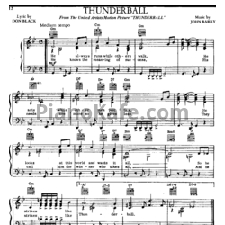 Ноты John Barry - Thunderball - предпросмотр