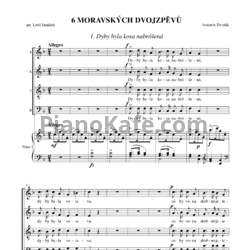 Ноты А. Дворжак - 6 moravských dvojzpěvů - предпросмотр