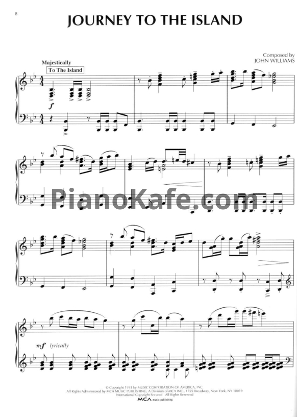 Ноты John Williams - Jurassic Park (Книга нот) - PianoKafe.com