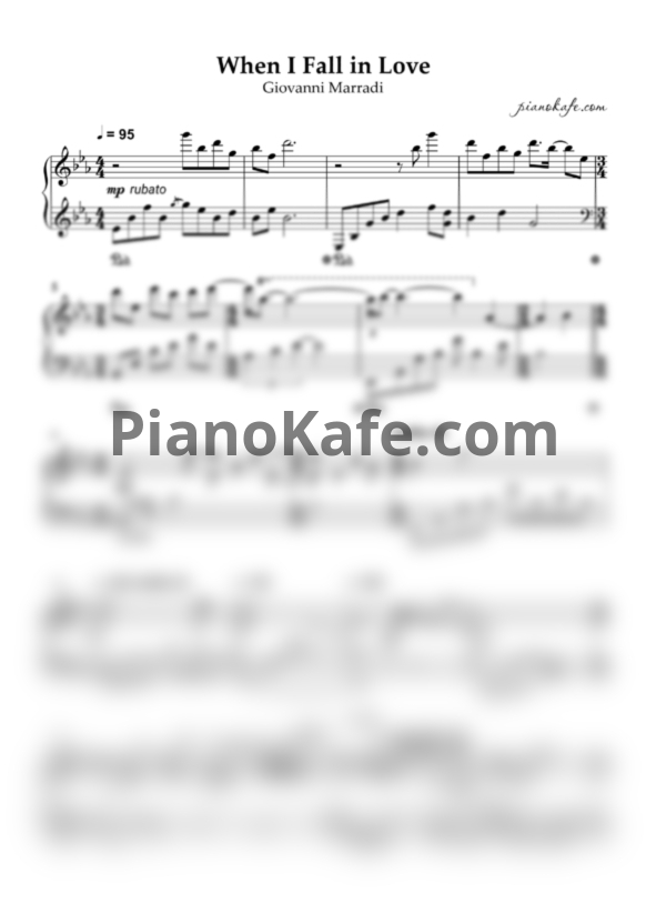 Ноты Giovanni Marradi - When I fall in love - PianoKafe.com