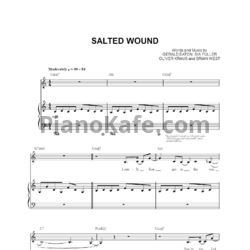 Ноты Sia - Salted wound (Версия 2) - предпросмотр