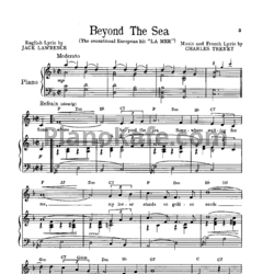 Ноты Charles Trenet - Beyond the sea - предпросмотр