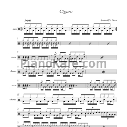 Ноты System of a Down - Cigaro - предпросмотр