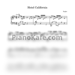 Ноты The Eagles - Hotel California (Piano cover) - предпросмотр