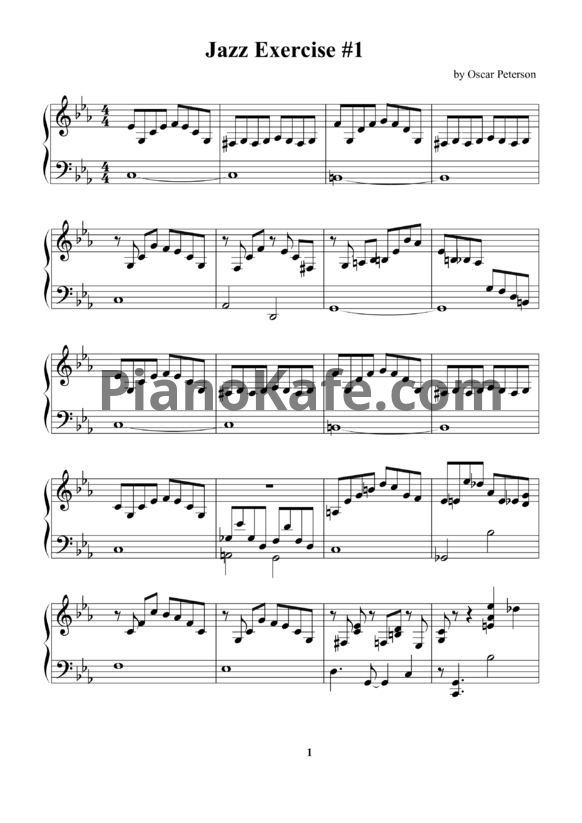Ноты Oscar Peterson - Jazz Exercises and Pieces - PianoKafe.com