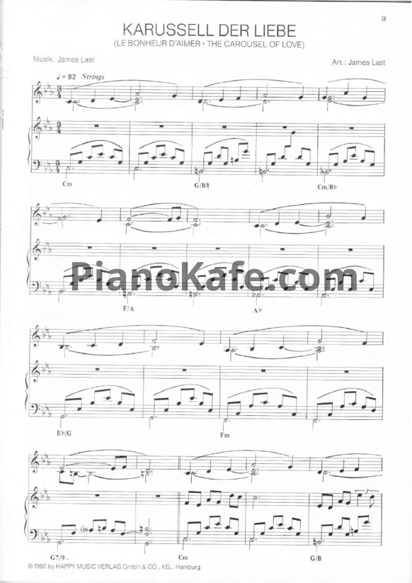 Ноты James Last - The carousel of love - PianoKafe.com