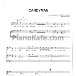 Ноты Christina Aguilera - Candyman - предпросмотр