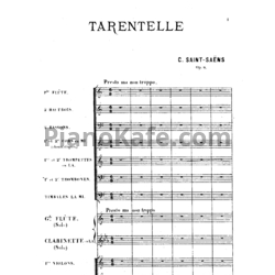 Ноты Камиль Сен-Санс - Тарантелла для кларнета и фортепиано (Op. 6) - предпросмотр