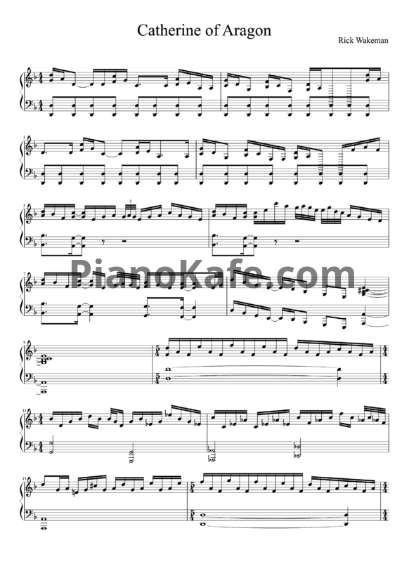 Ноты Rick Wakeman - Catherine of Aragon - PianoKafe.com