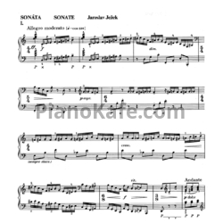 Ноты Я. Ежек -  Соната - предпросмотр