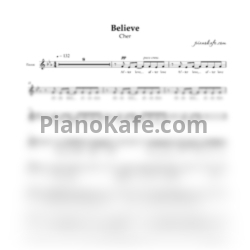 Ноты Cher - Believe (Вокальная партия) es-dur - предпросмотр