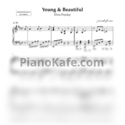 Ноты Elvis Presley - Young & Beautiful (Аккомпанемент, ре мажор) - предпросмотр