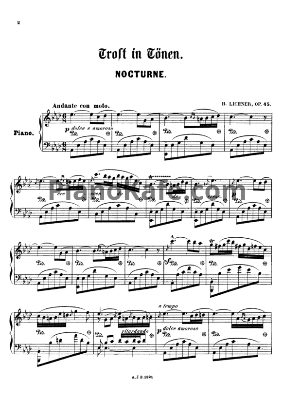 Ноты Генрих Лихнер - Trost in Tönen (Op. 45) - PianoKafe.com
