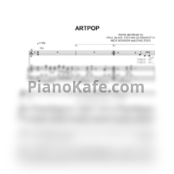 Ноты Lady Gaga - Artpop - предпросмотр