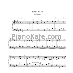 Ноты Antonio Soler - Sonata No. 79 in F# major - предпросмотр