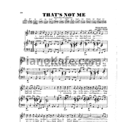 Ноты The Beach Boys - That's not me - предпросмотр