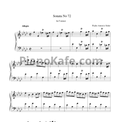 Ноты Antonio Soler - Sonata No. 72 in F minor - предпросмотр