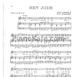 Ноты The Beatles - Hey Jude (Версия 2) - предпросмотр