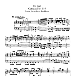 Ноты И. Бах - Кантата №119 "Preise, Jerusalem, den hern" (BWV 119) - предпросмотр
