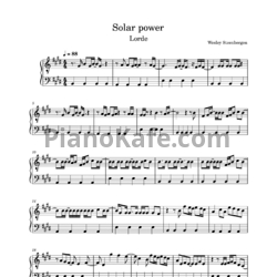 Ноты Lorde - Solar power