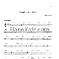 Ноты Bill Evans - Song for Helen - предпросмотр